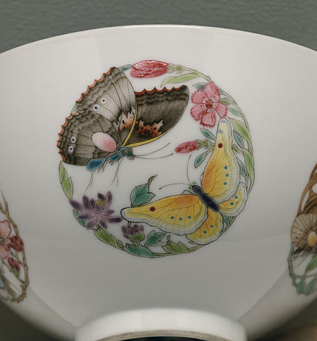 Chinese bowl with butterflies