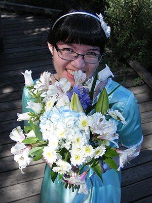 TK with flowers