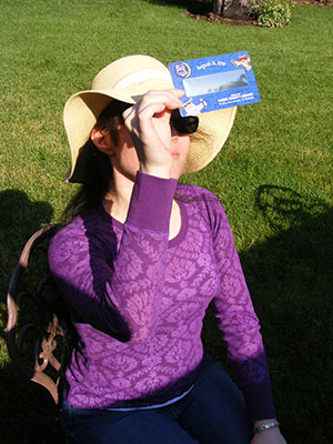 Watching the solar eclipse