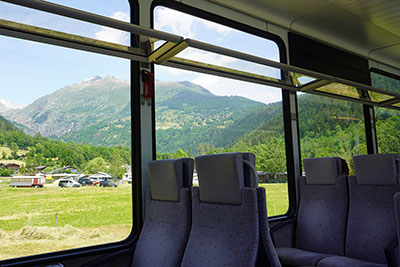 Train windows in Switzerland