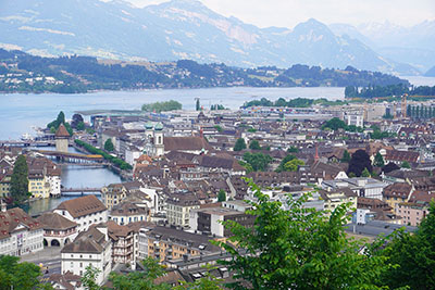 View of Luzern from Hotel Gütsch