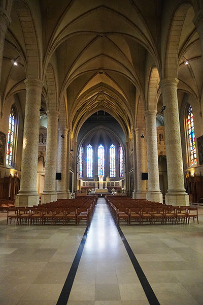 Interior of Nortre-Dame Cathedral in Luxembourg