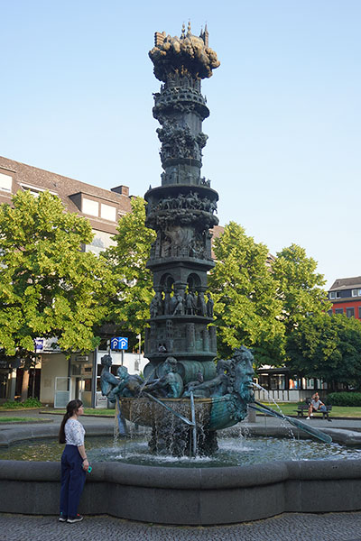 Fountain illustrating history of Koblenz