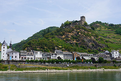 Castle and town along the Rhine