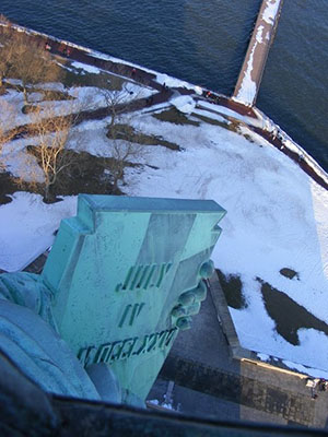 Inside the Statue of Liberty