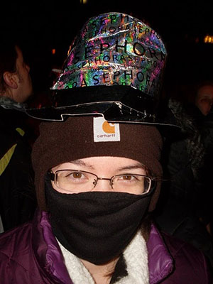 At Times Square on New Year's Eve