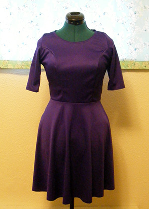 Purple Ponte Dress - Front