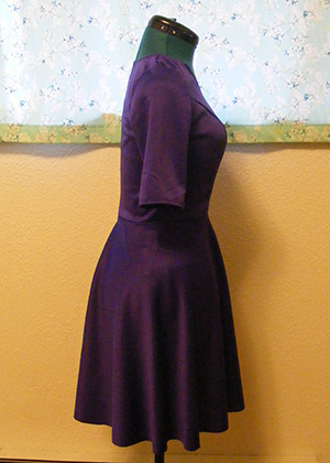 Purple Ponte Dress - Side