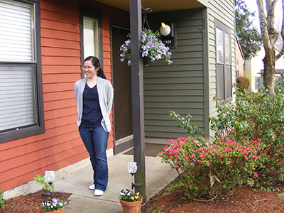 Outside our Portland townhouse